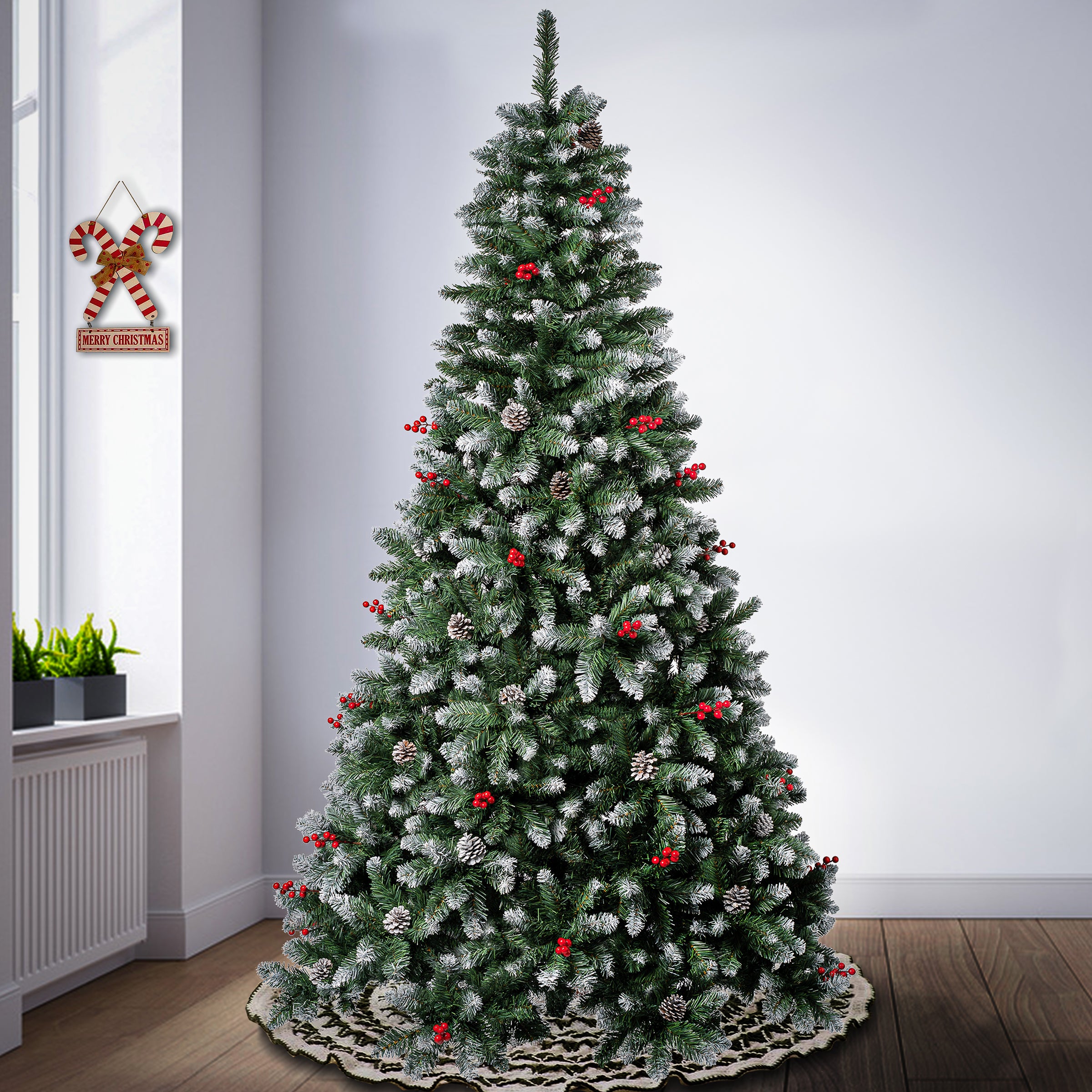 7.5 ft. Artificial Christmas Tree - Premium Cullen Pine for Holiday Decor | Perfect for Living Room, Office & Party Decorations