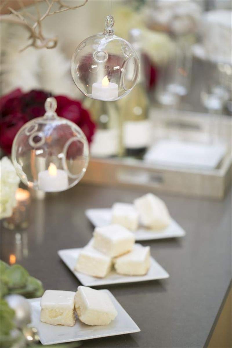 24-Piece Wedding Hanging Glass Orbs Set - Elegant Glass Tea Light Terrariums & Globe Holders for Indoor/Outdoor Wedding Decor - Perfect for Centerpieces, Garden Parties, and Romantic Ambiance Lighting