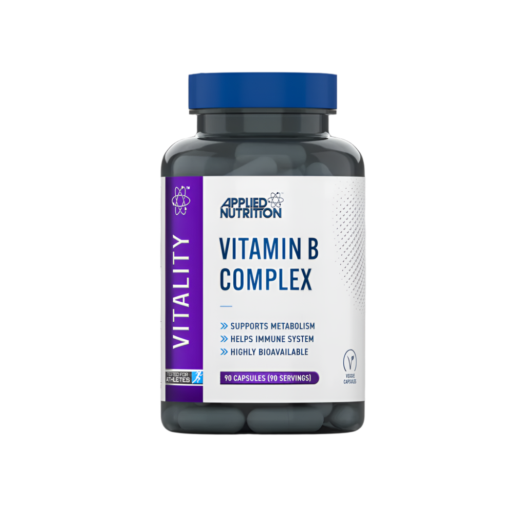 Applied Nutrition Vitamin B Complex Supplement - 90 Tablets for Energy, Metabolism & Stress Relief - Daily Health Support