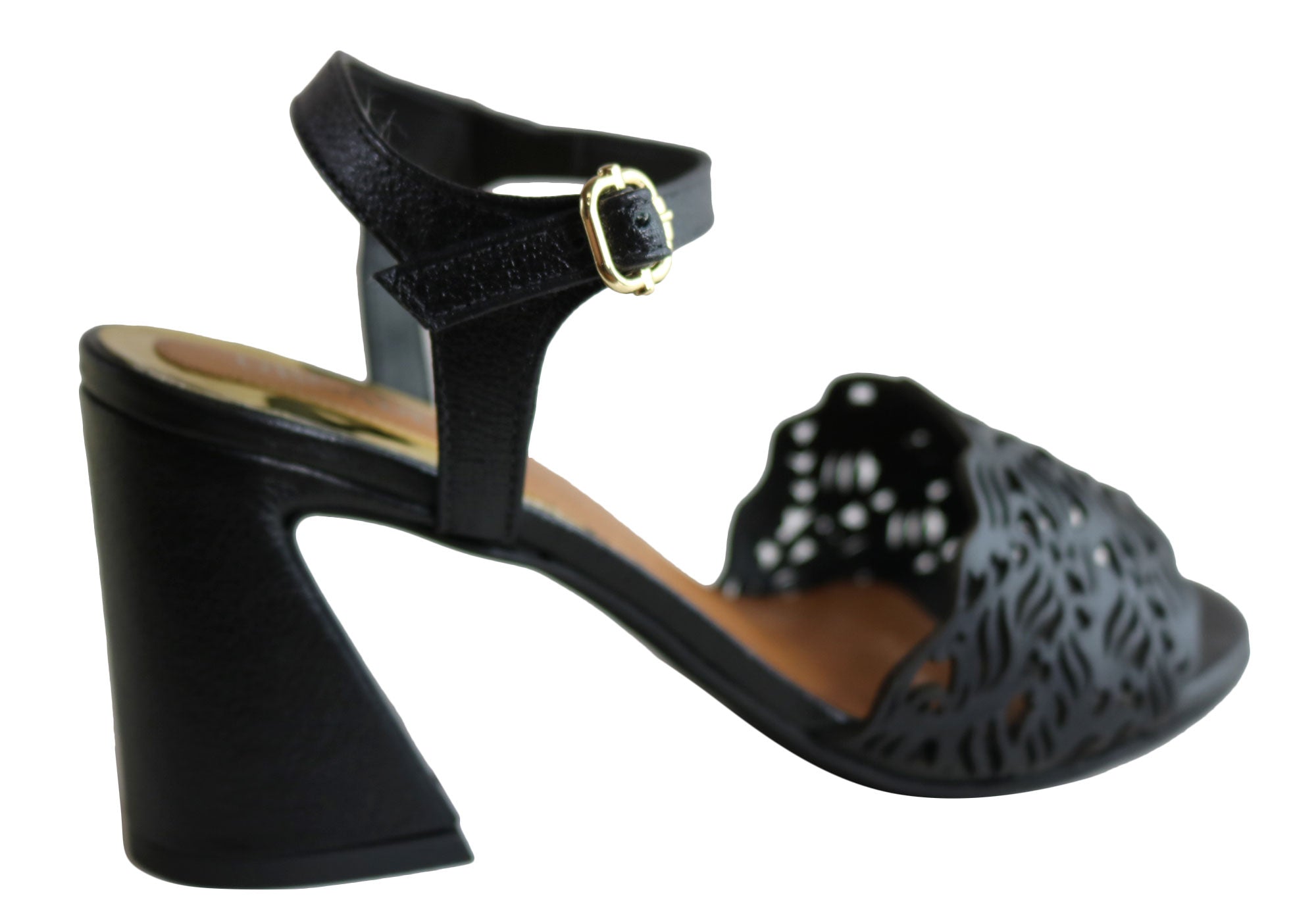 Orcade Mena Women's Fashion Leather High Heel Sandals - Made in Brazil - Perfect for Parties, Weddings & Evening Events