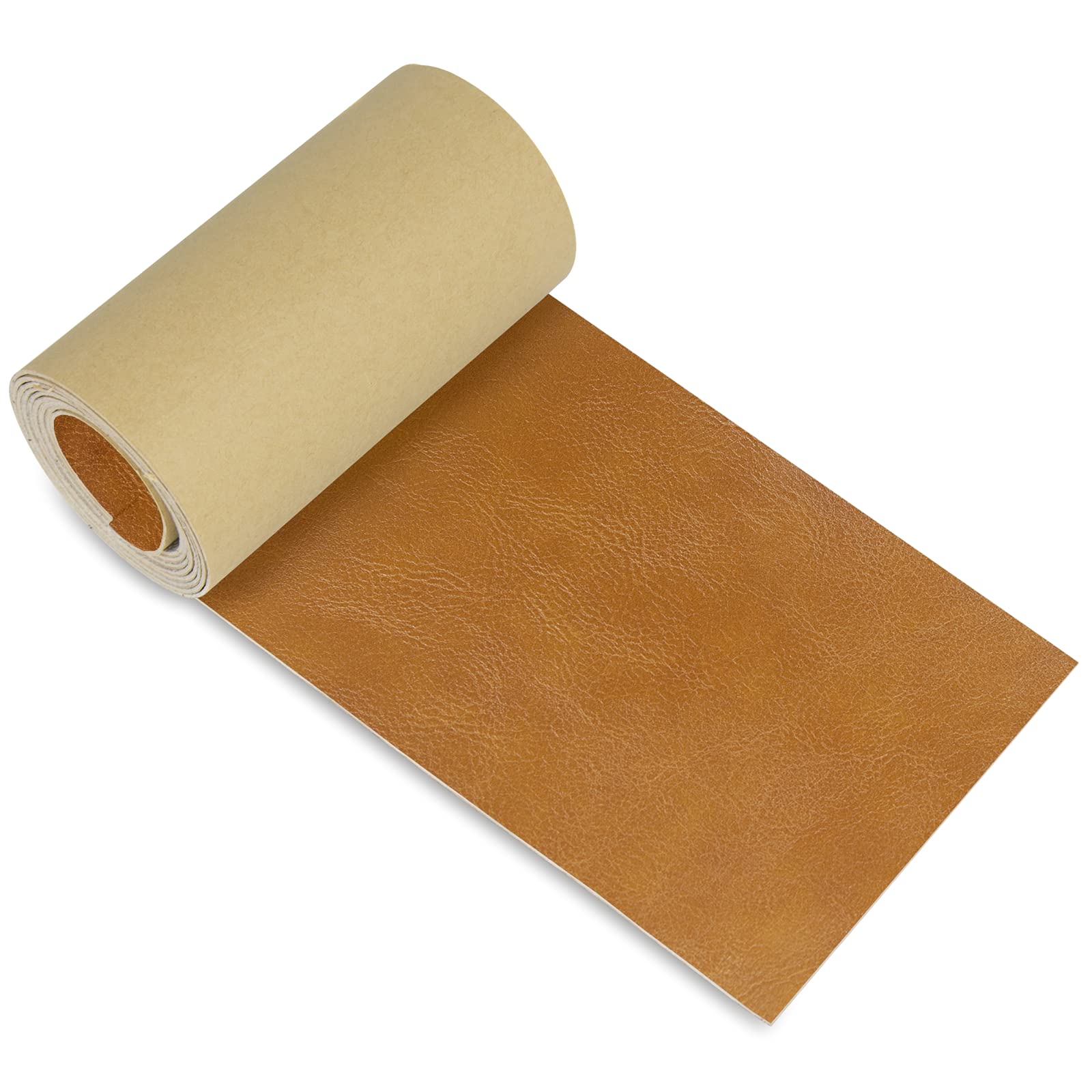 Leather Repair Patch Kit - 4 x 50 Inches Self-Adhesive Tape with 6 Sizes & 75 Colors - Vinyl Upholstery Sticker for Sofa, Furniture, Car Seats, Bags, Jackets (Crazy Horse) - Perfect for Home DIY, Auto Interior & Fashion Accessories Repair