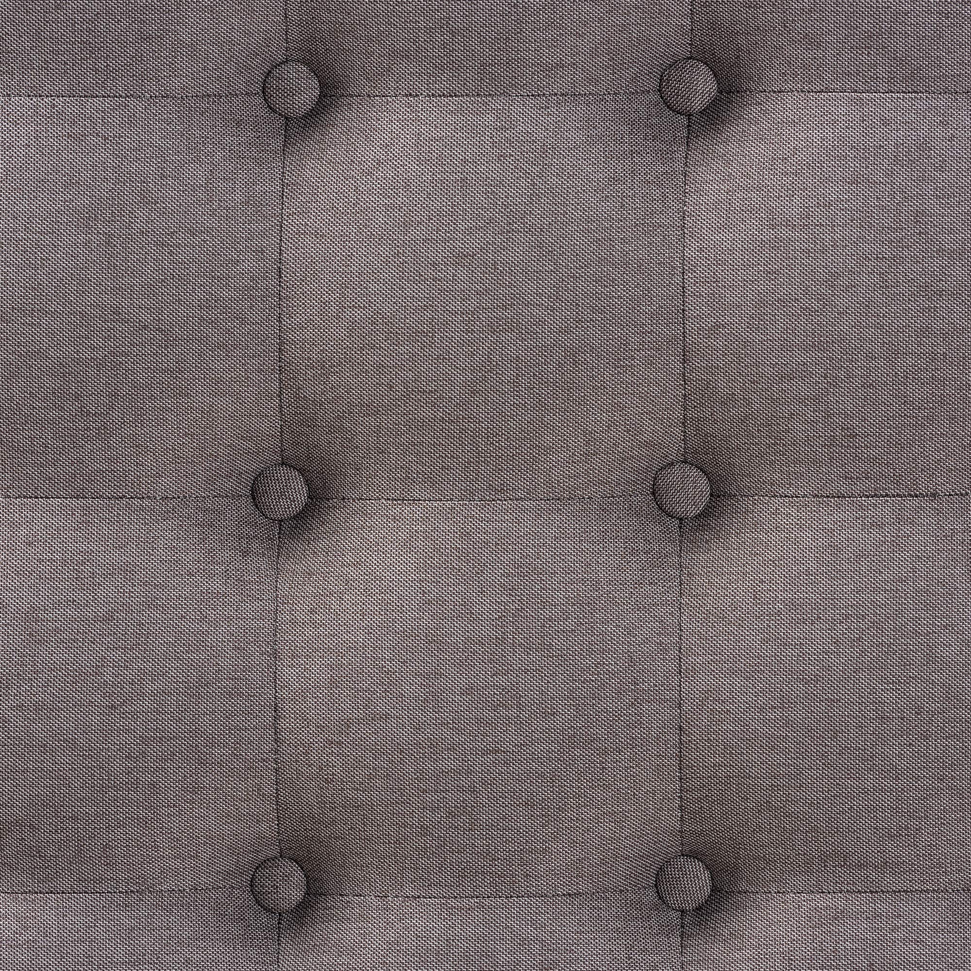 Baxton Studio Modern Ottoman with Storage - Grey/Walnut Finish - Perfect for Living Room, Bedroom or Office - Multi-Functional Footrest and Seat