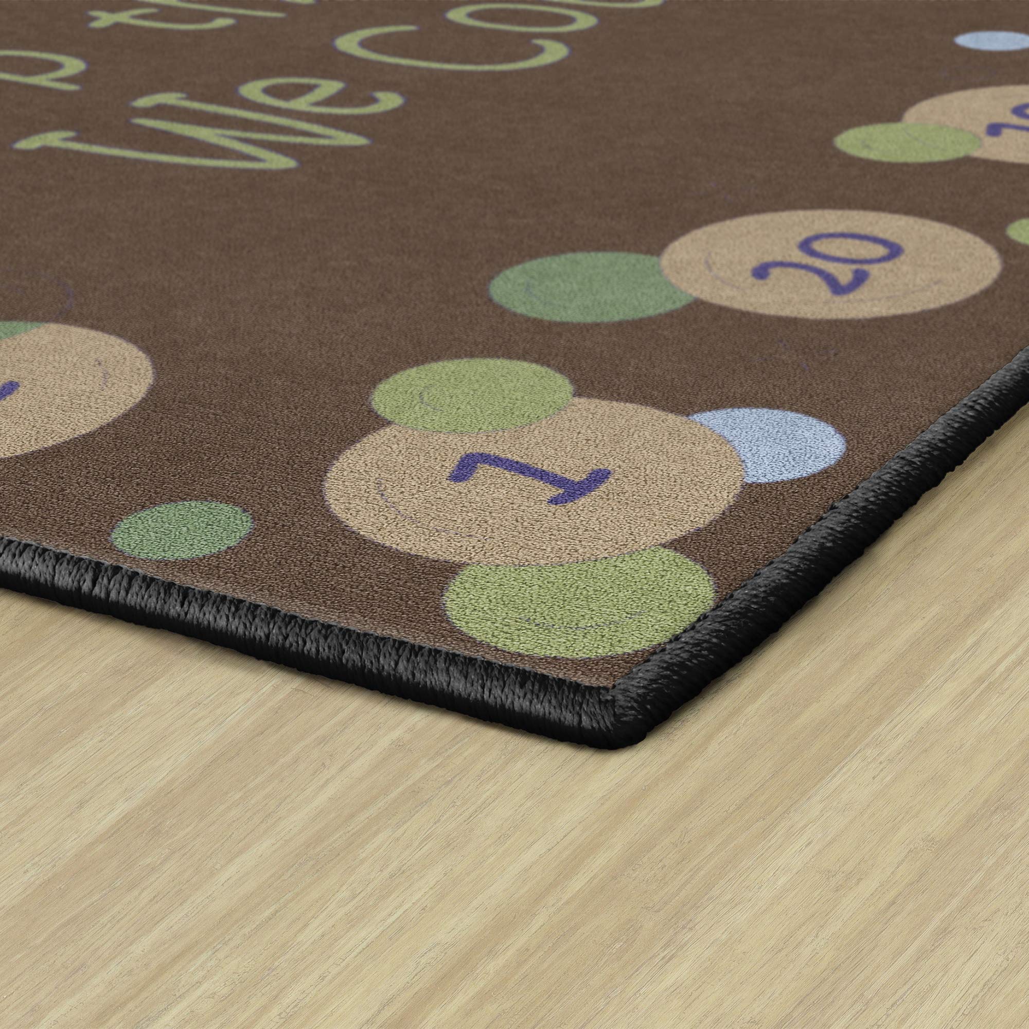 Washable Pop The Bubbles Rug 5x8 Feet - Soft Non-Slip Kids Play Mat for Nursery, Playroom & Living Room - Earth Tone Modern Home Decor