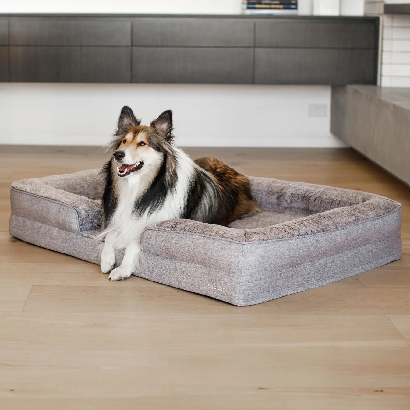 Snooza Ultra Luxe Retreat Dog Bed for Huskies - Premium Orthopedic Support for Large Breeds - Perfect for Home, Crate & Travel Use