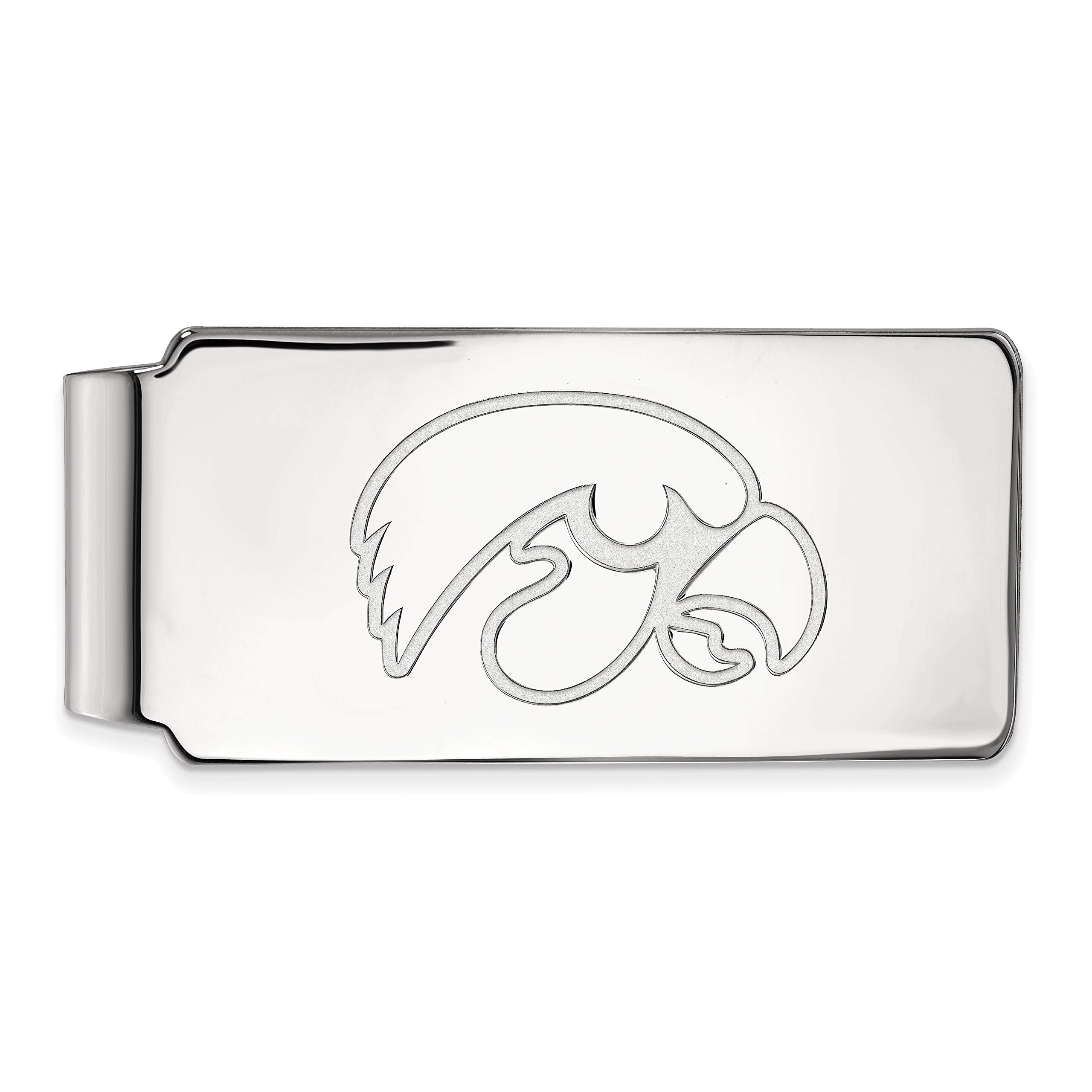 University of Iowa Hawkeyes Sterling Silver Money Clip - 53x24mm School Mascot Gift for Alumni & Fans | Perfect for Graduation, Game Days & Collectors