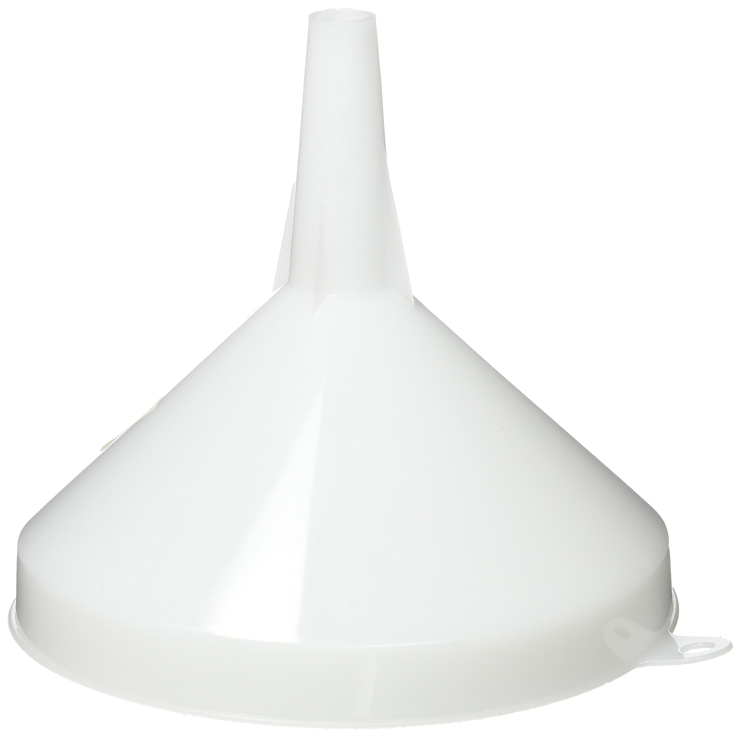 Winco 6.25-Inch White Plastic Funnel - Medium Size for Kitchen, Automotive & DIY Projects - Durable Liquid Pouring Tool for Cooking, Oil Change & Home Brewing
