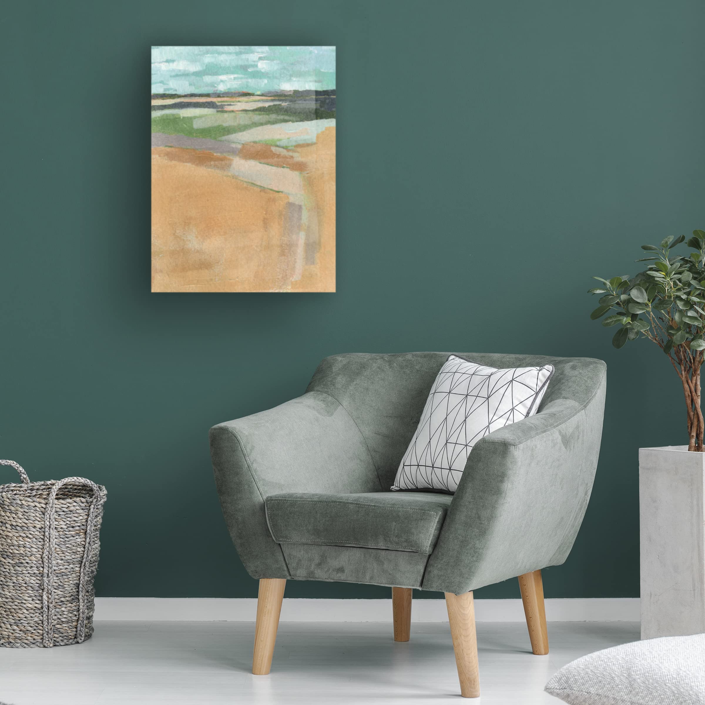 Jennifer Paxton Parker 'Cubed Prairie I' Modern Abstract Canvas Wall Art - Perfect for Living Room, Bedroom & Office Decor