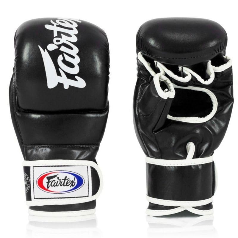 Fairtex FGV18 Muay Thai Boxing Gloves for Men, Women & Kids - Premium Leather MMA Training Gloves for Kickboxing, Martial Arts & Fitness - Lightweight & Shock Absorbent Punching Gloves for Home Gym, Boxing Class & Sparring Practice