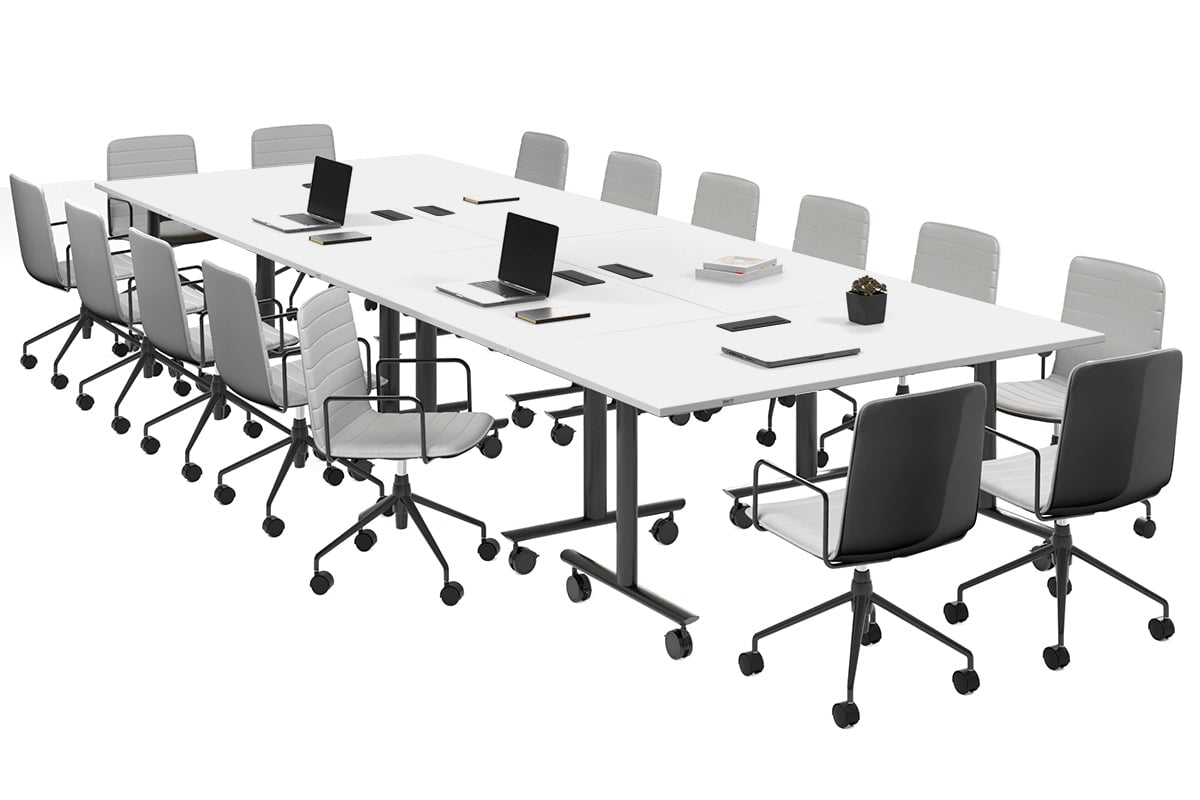 Solana Multi 6-Person Flip Top Folding Table - 4200L x 1400W - Space-Saving Dining & Conference Table for Home, Office & Events