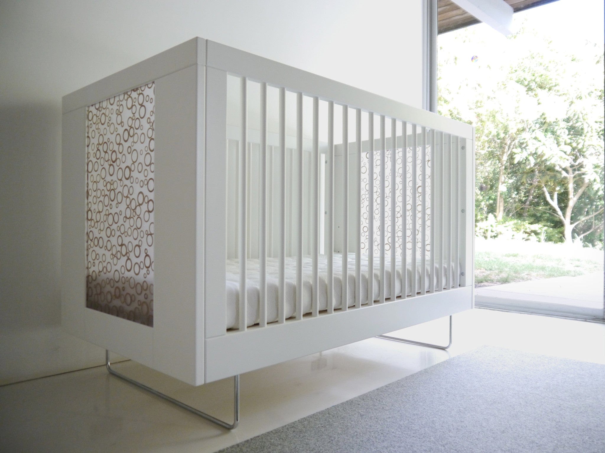 Spot On Square Alto Crib - Modern Baby Crib with Adjustable Height, Convertible to Toddler Bed | Perfect for Nursery, Daycare & Small Spaces