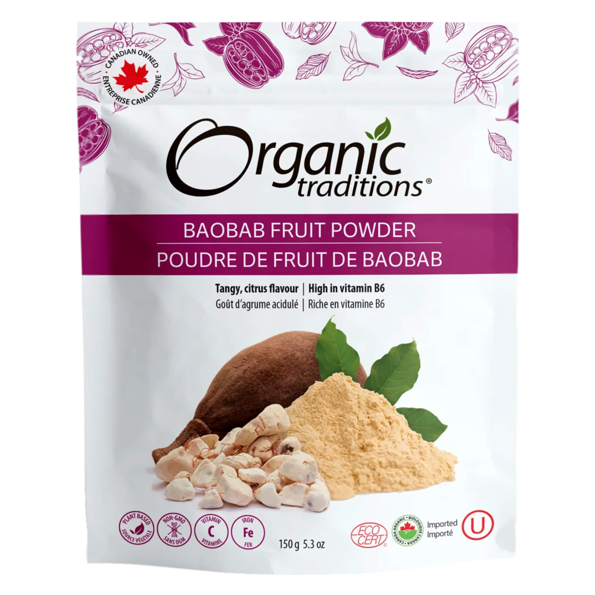 Organic Baobab Fruit Powder Superfood - 100% Pure & Natural African Superfruit for Smoothies, Baking & Wellness - Rich in Vitamin C & Antioxidants - Gluten-Free & Vegan-Friendly