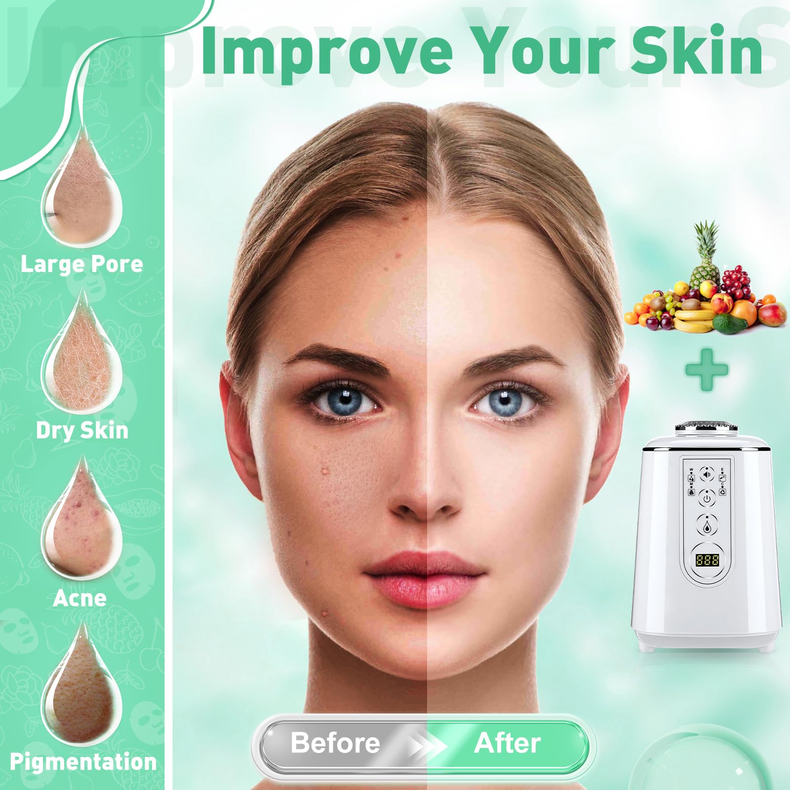 Mini Facial Mask Maker with Collagen Pills - DIY Face Mask Machine for Home Skincare | Portable Face Mask Device for Women & Girls | Perfect for Spa Nights, Self-Care Routines & Beauty Treatments