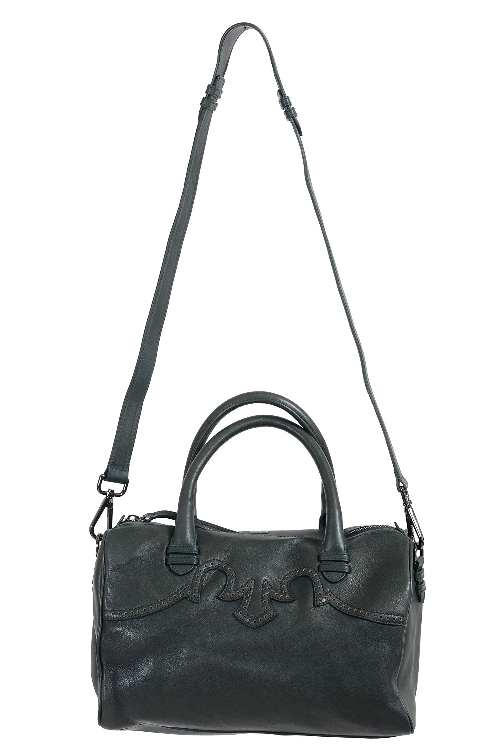 Just Cavalli 100% Genuine Leather Dark Green Women's Handbag & Shoulder Bag - Fashionable Purse for Work, Travel & Everyday Use