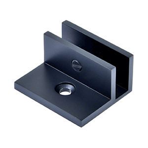 Perth Series Frameless Shower Screen Wall Bracket with Leg - No Drill Clamp for 10mm Glass in Matte Black | Easy Installation for Modern Bathrooms & Walk-in Showers