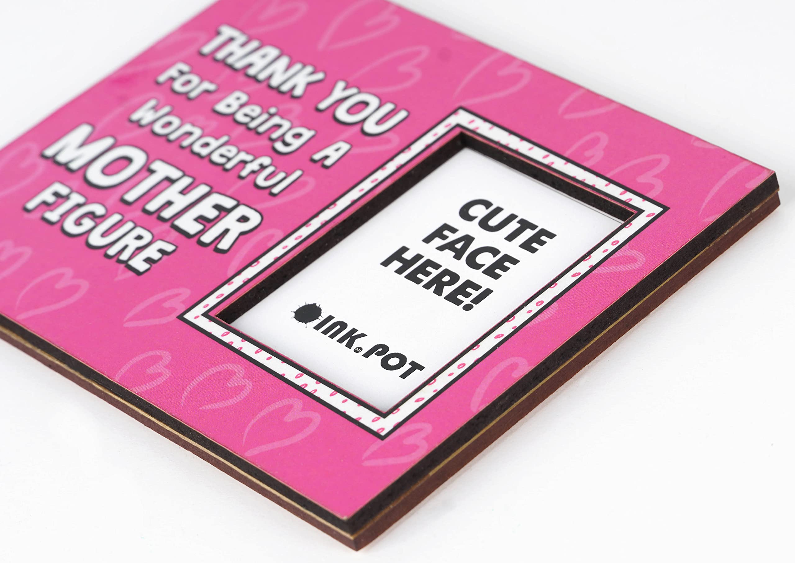 Thank You For Being A Wonderful Mother Figure Magnetic Photo Frame - 8x10 cm Mini Refrigerator Magnet for Stem Mom, Aunt - Perfect for Home, Office & Gifts