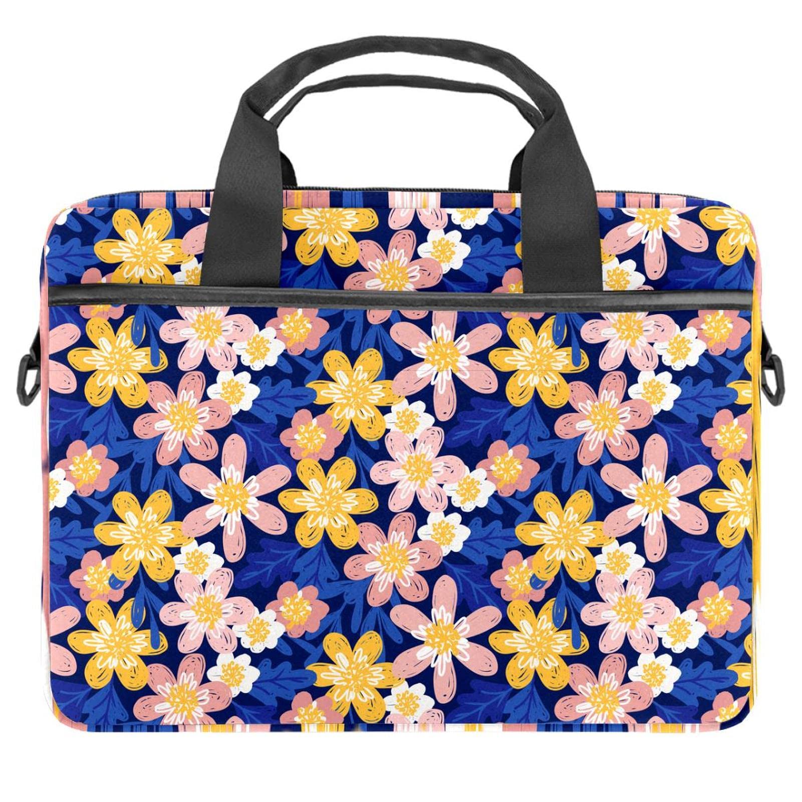Stylish Floral Laptop Messenger Bag for Women & Men - 14 Inch Shoulder Bag with Cute Bird Design - Perfect for Work, School & Travel