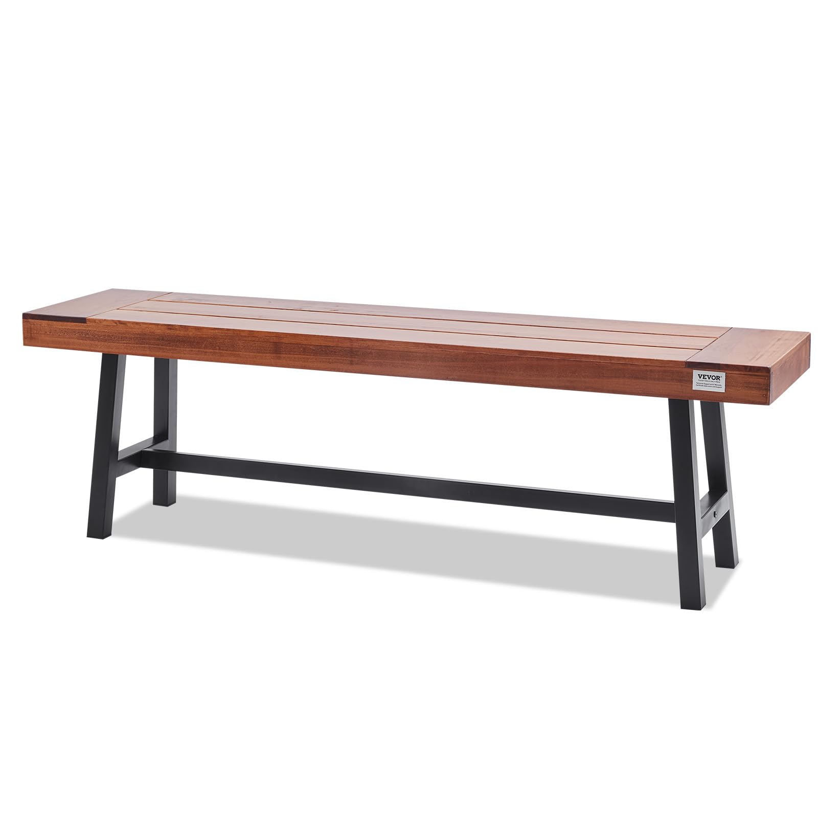 VEVOR 3-Person Outdoor Wood Bench - 500 lbs Weight Capacity, Weatherproof & Rot-Resistant Patio Bench for Garden, Park, Yard, Front Porch - Perfect for Outdoor Relaxation, Picnics, and Backyard Decor (63