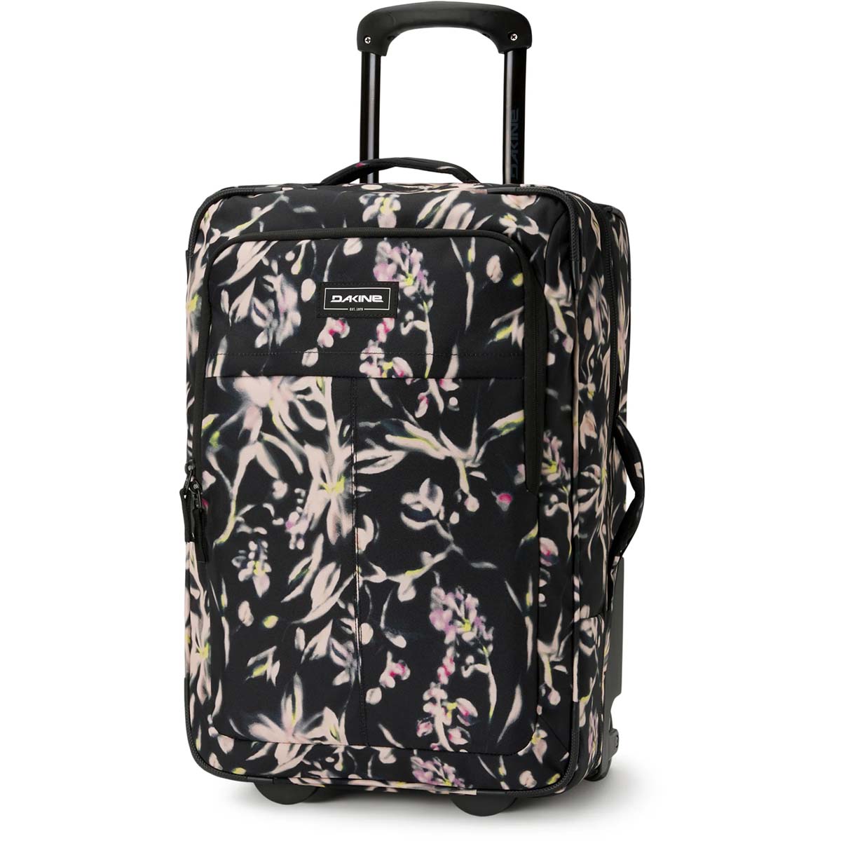 Dakine 42L Carry On Roller Bag - Lightweight Expandable Luggage with Spinner Wheels for Travel, Midnight Blooms Design | Perfect for Airplane Cabin, Business Trips & Weekend Getaways