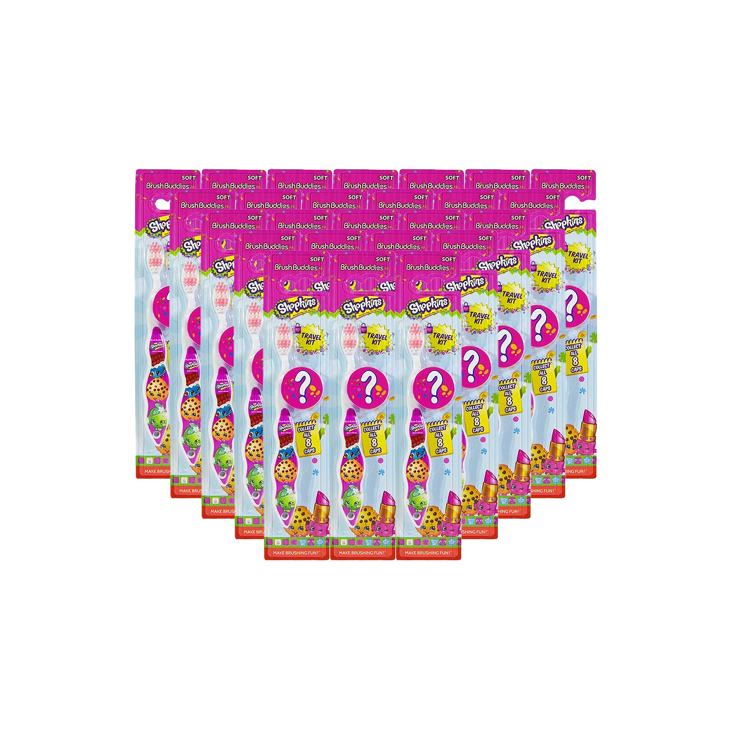 Brush Buddies Shopkins Hair Brush with Cap - Fun & Stylish Hair Accessory for Kids, Perfect for Playtime & Collectible Display