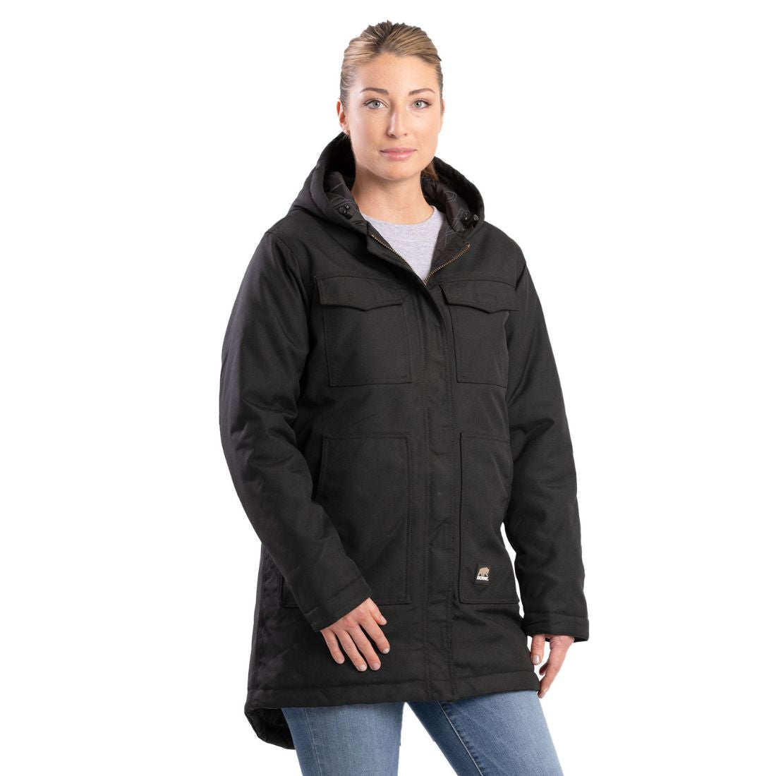 Berne Women's Icecap Insulated Work Parka WNJ38 - Heavy Duty Winter Coat for Cold Weather, Waterproof & Windproof Outdoor Jacket for Construction, Snow Removal, and Harsh Winter Conditions
