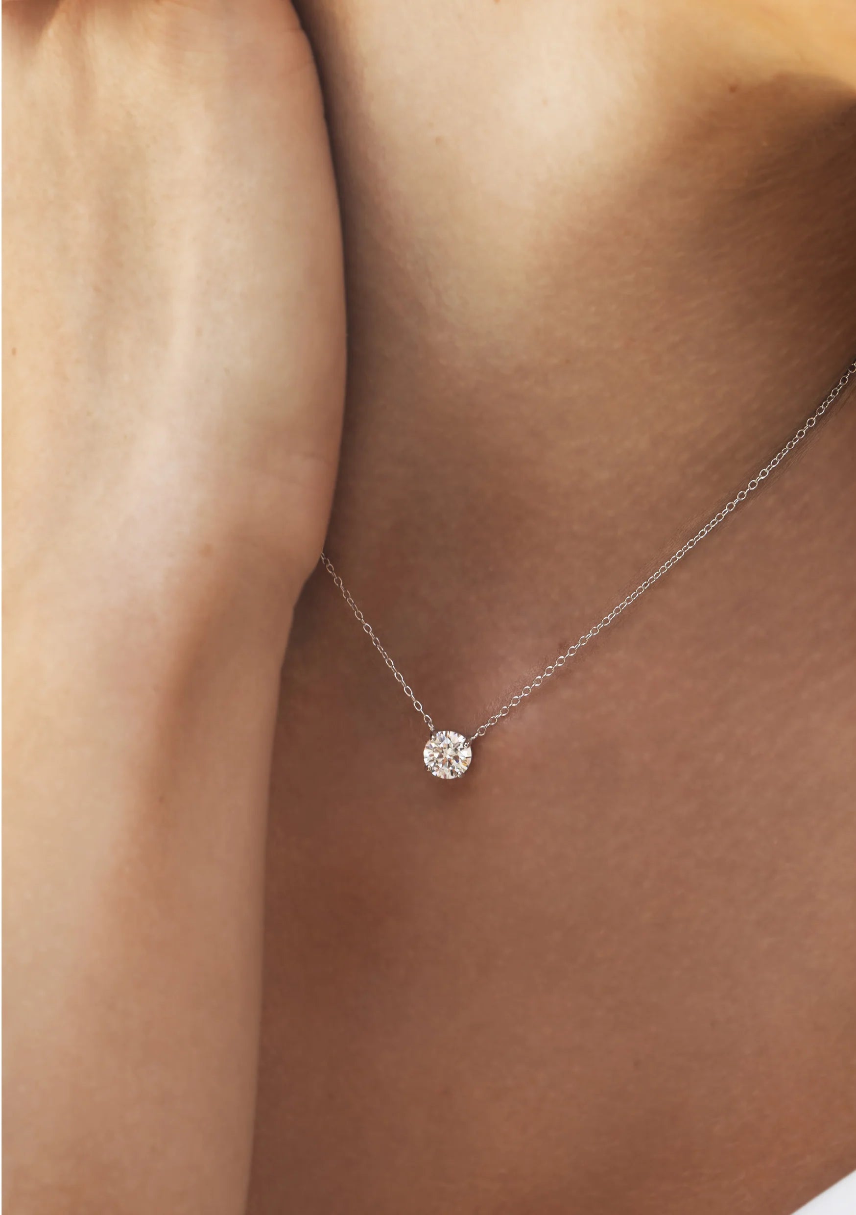 Lola Knight Lily Crystal Necklace Sterling Silver - Elegant Floral Jewelry for Women, Perfect for Weddings, Parties & Everyday Wear
