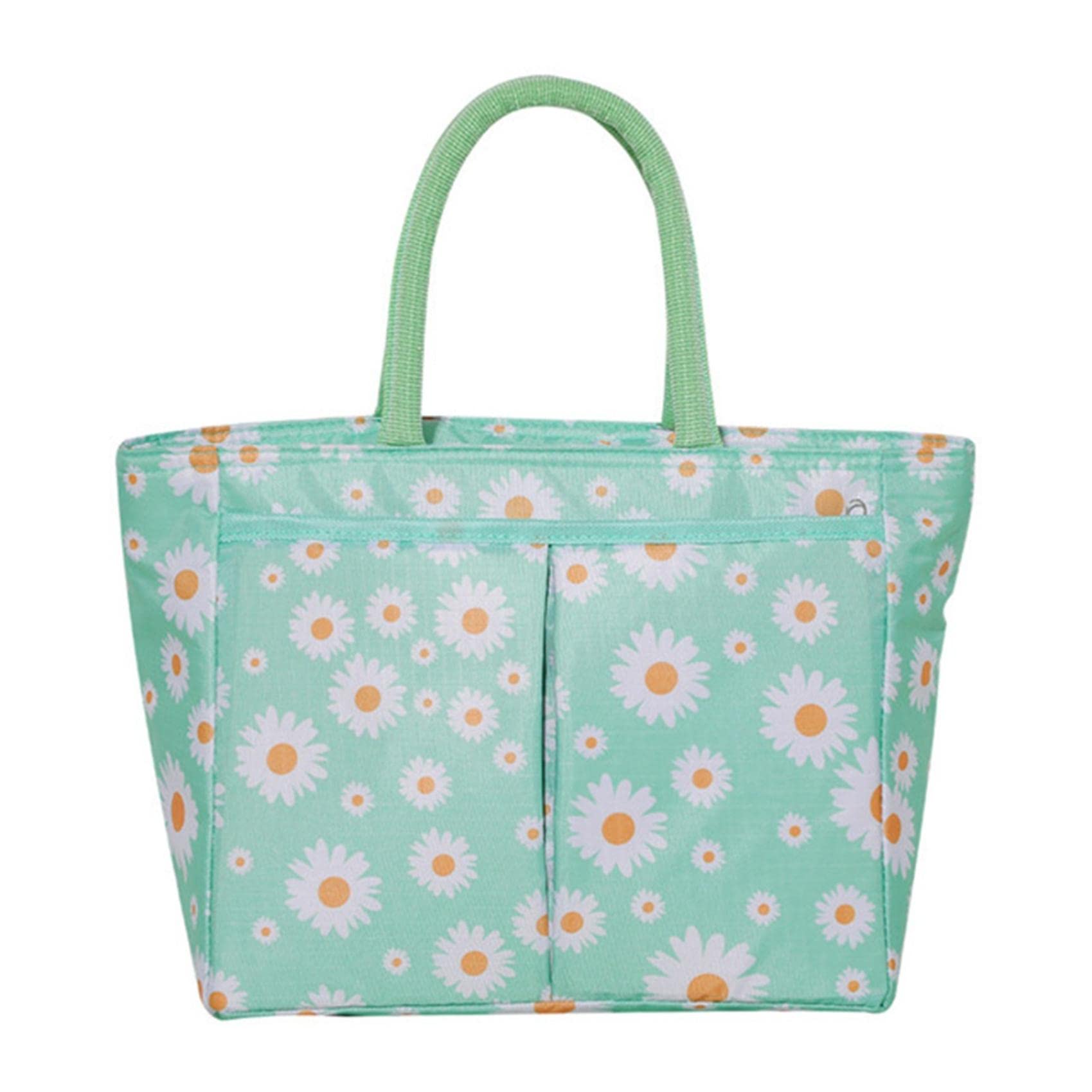 **Crazypig Insulated Lunch Bag for Women & Men – Large Capacity Leakproof Cooler Tote with Adjustable Shoulder Strap – Reusable Lightweight Picnic Bag for Work, School & Outdoor Activities (Green)**