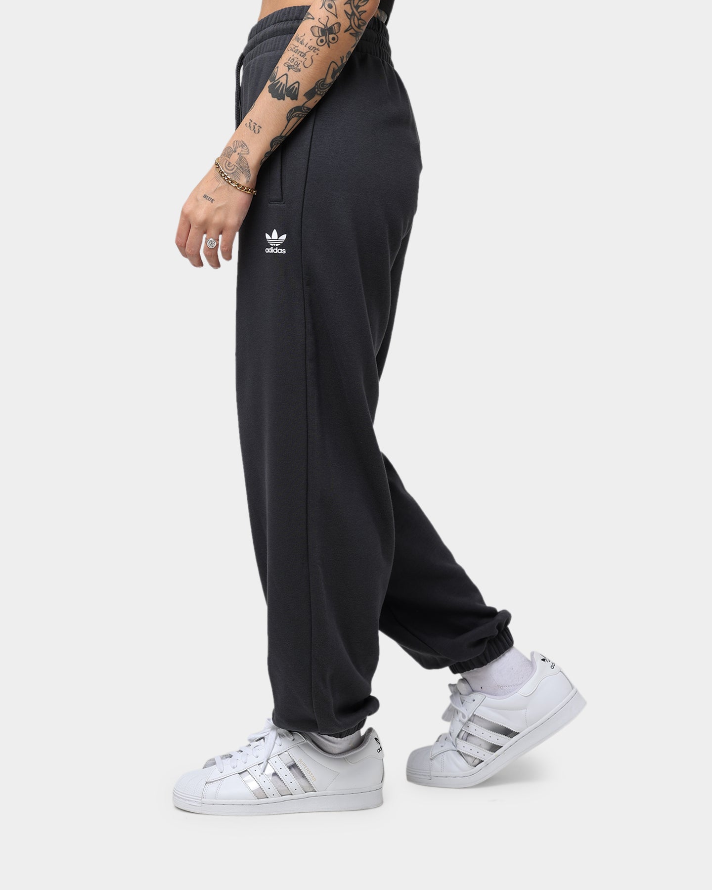 Adidas Women's Running Sweatpants - Carbon Grey Athletic Joggers for Workouts, Yoga & Lounge Wear - Comfortable Fleece Pants for Women