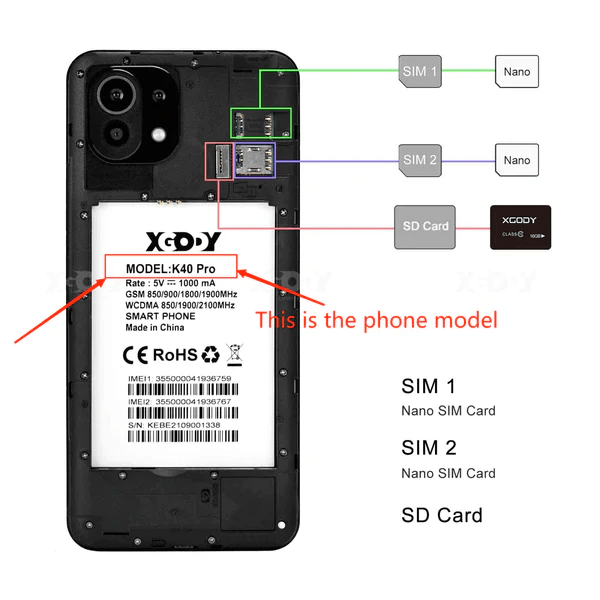 High Capacity Removable Battery for Smartphones - Perfect for Travel, Emergency Backup & Extended Usage