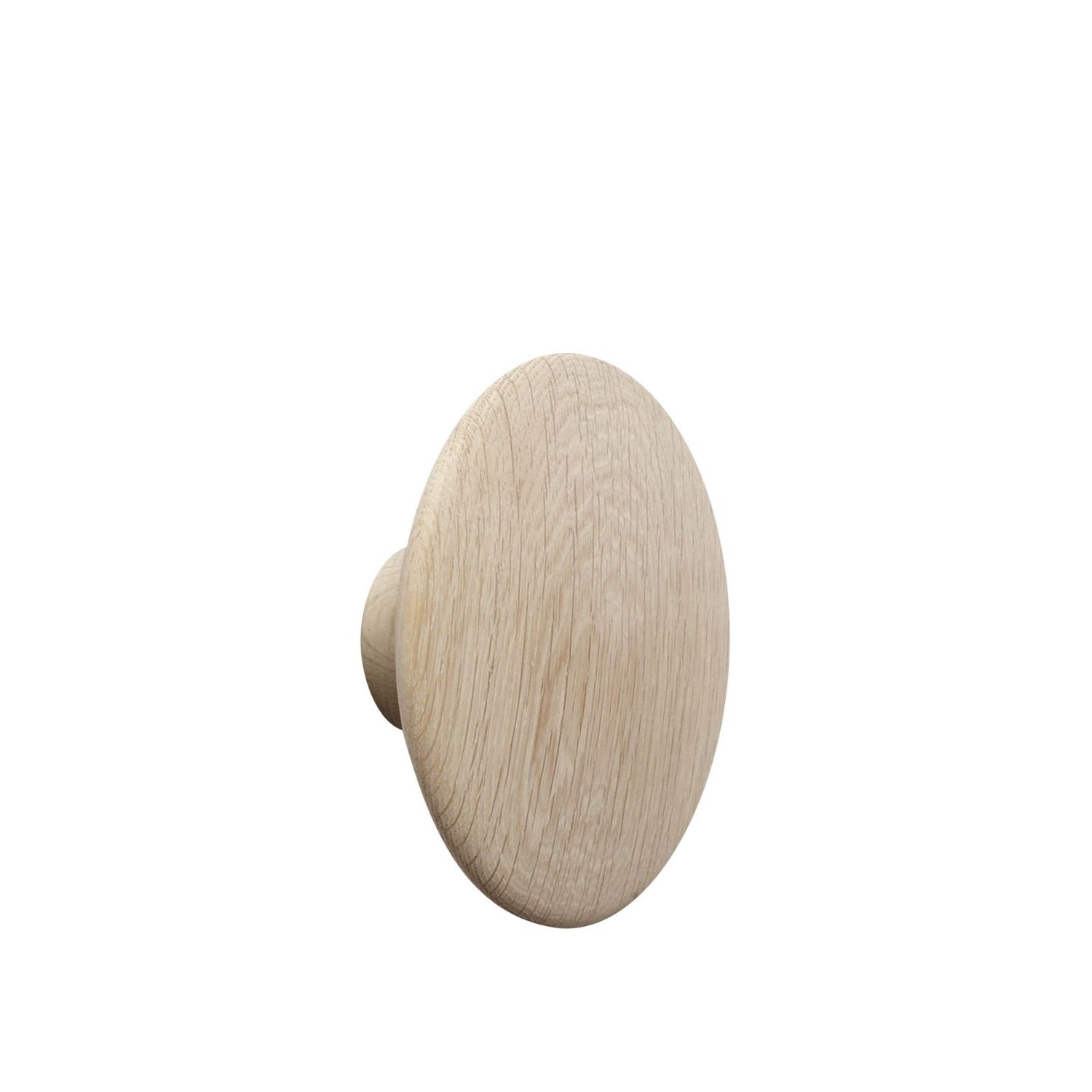 MUUTO The Dots Wall Hook & Door Knob - Natural Oak Wooden Hanger for Coats, Hats & Bags - Perfect for Entryway, Bedroom & Bathroom Organization