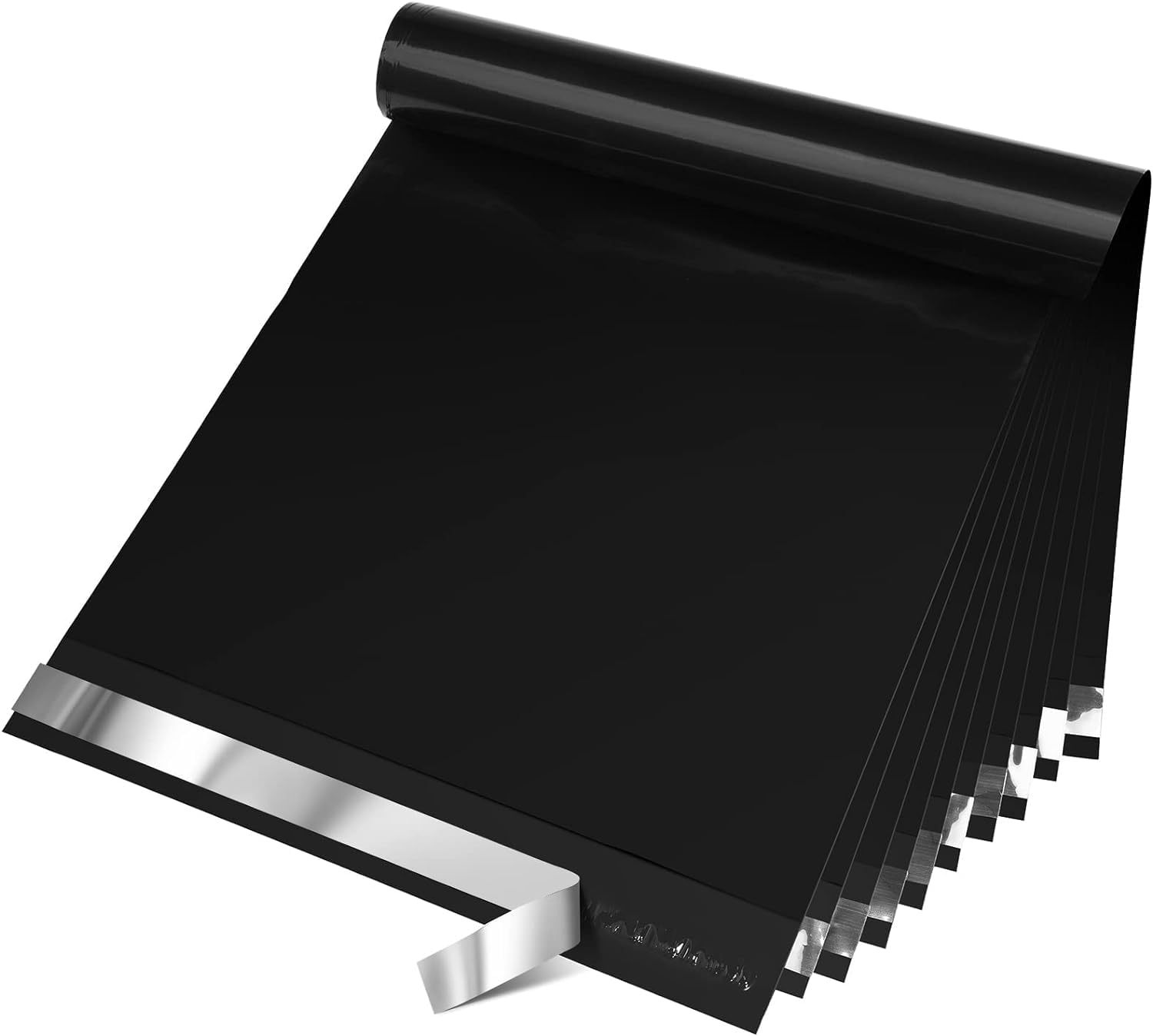 Metronic 12x15.5 Inch Poly Mailers - 100 Pack Waterproof Self-Adhesive Shipping Envelopes | Tear-Proof Postal Bags for Ecommerce, Clothing & Small Business Shipping (Black)