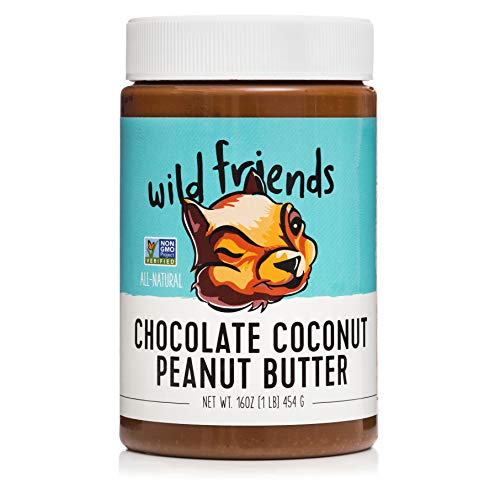 Wild Friends Foods Chocolate Coconut Peanut Butter - 16 oz Jar, Gluten Free & Non-GMO Spread for Toast, Smoothies & Baking - Healthy Snack for Kids & Adults