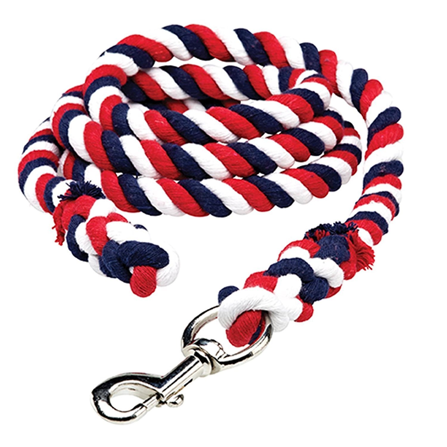 Premium Multicolor Nylon Horse Lead Rope - Navy & Red for Training, Grooming & Show | Durable Equestrian Accessory for Daily Stable Use & Outdoor Riding