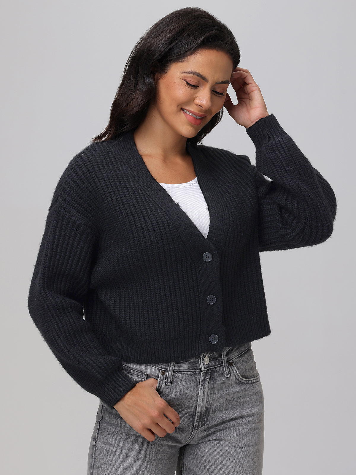 Libby Women's Button Down Cardigan - Soft Knit Open Front Long Sleeve Sweater for Work, Office & Casual Wear