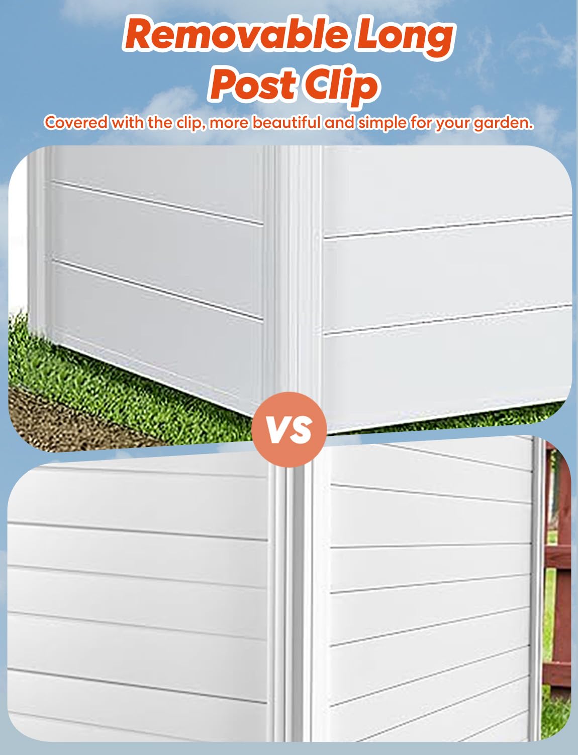 Vinyl Privacy Fence Panel for AC Units, Trash Cans & Pool Equipment - Outdoor Durable Enclosure Solution for Backyard, Patio & Garden Privacy
