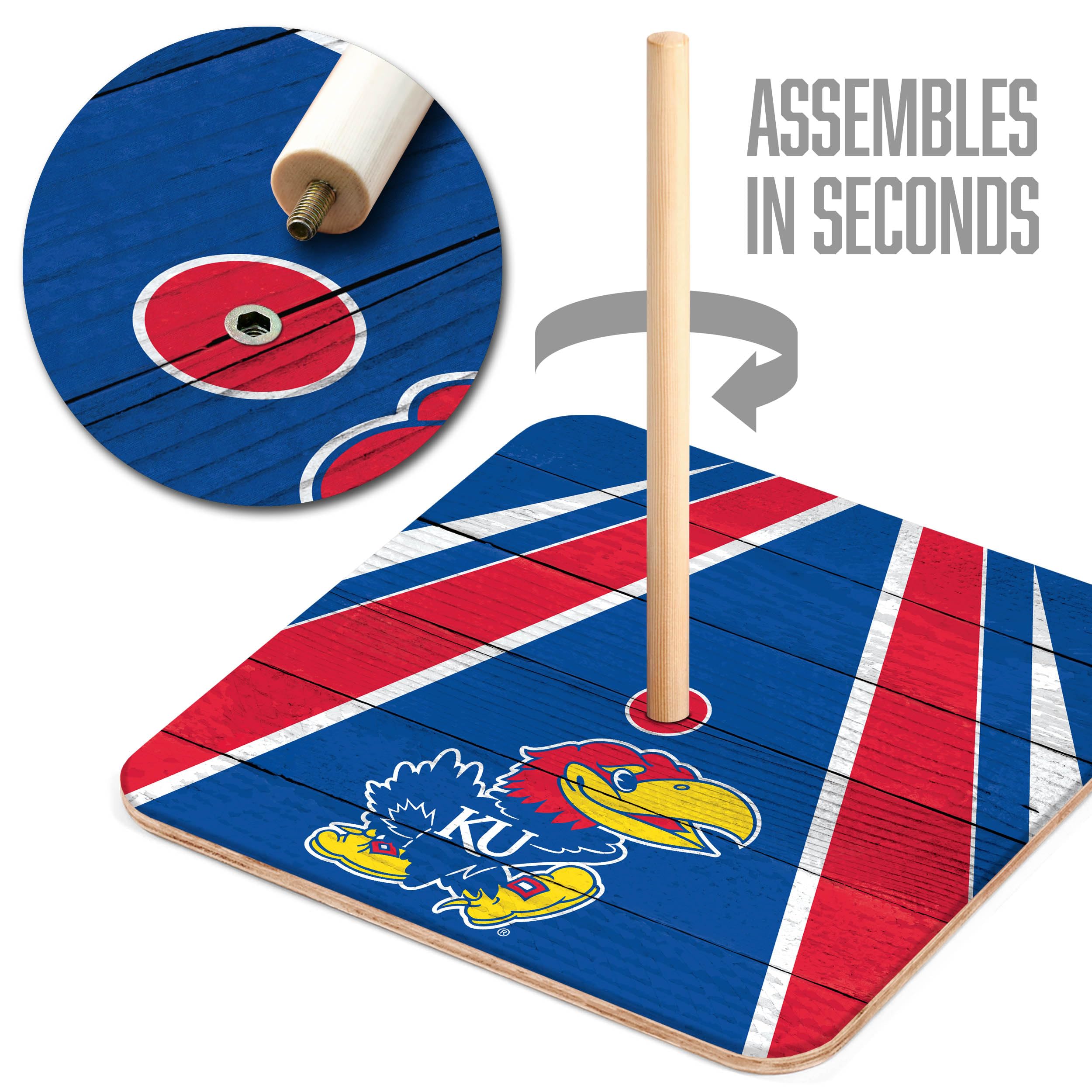 YouTheFan NCAA Kansas Jayhawks Horseshoe Bags - Durable Team Spirit Tote for College Football & Basketball Fans - Perfect for Game Day, Tailgating & School Spirit Events