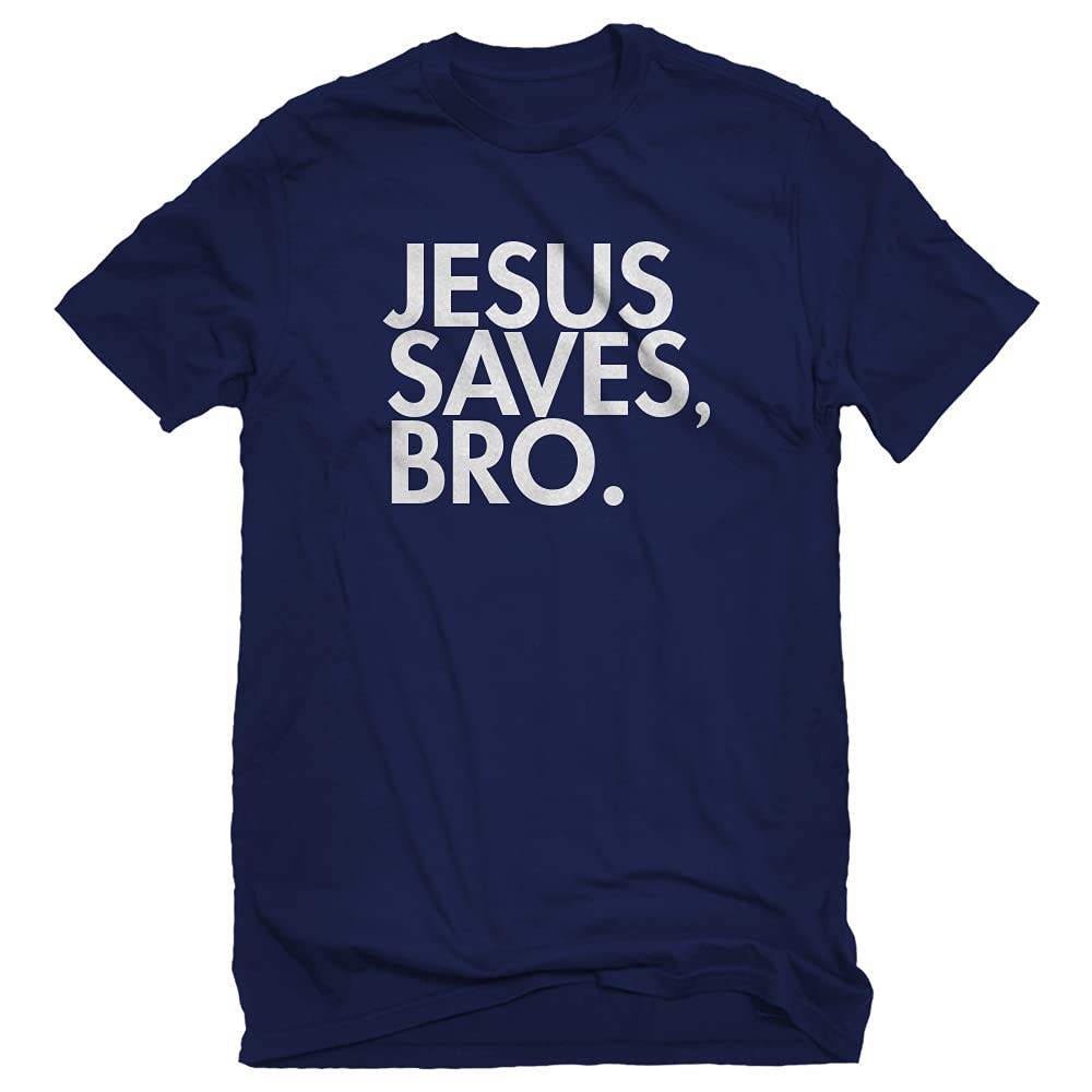 Jesus Saves Bro Unisex Christian T-Shirt - Religious Apparel for Men & Women - Perfect for Church, Bible Study & Christian Events