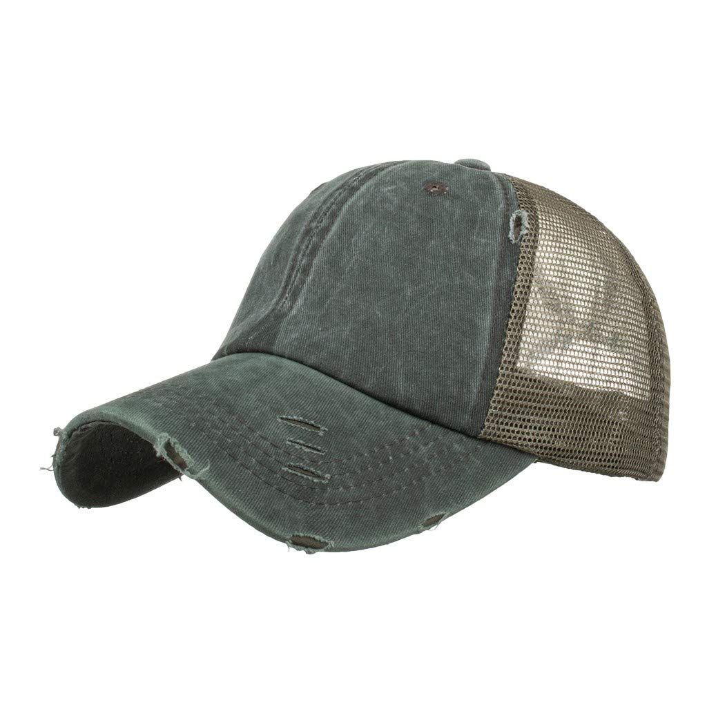 Vintage Distressed Baseball Cap for Women & Men - Adjustable Low & High Ponytail Hat with Brim - Perfect for Sports, Outdoor Activities, and Casual Streetwear Fashion