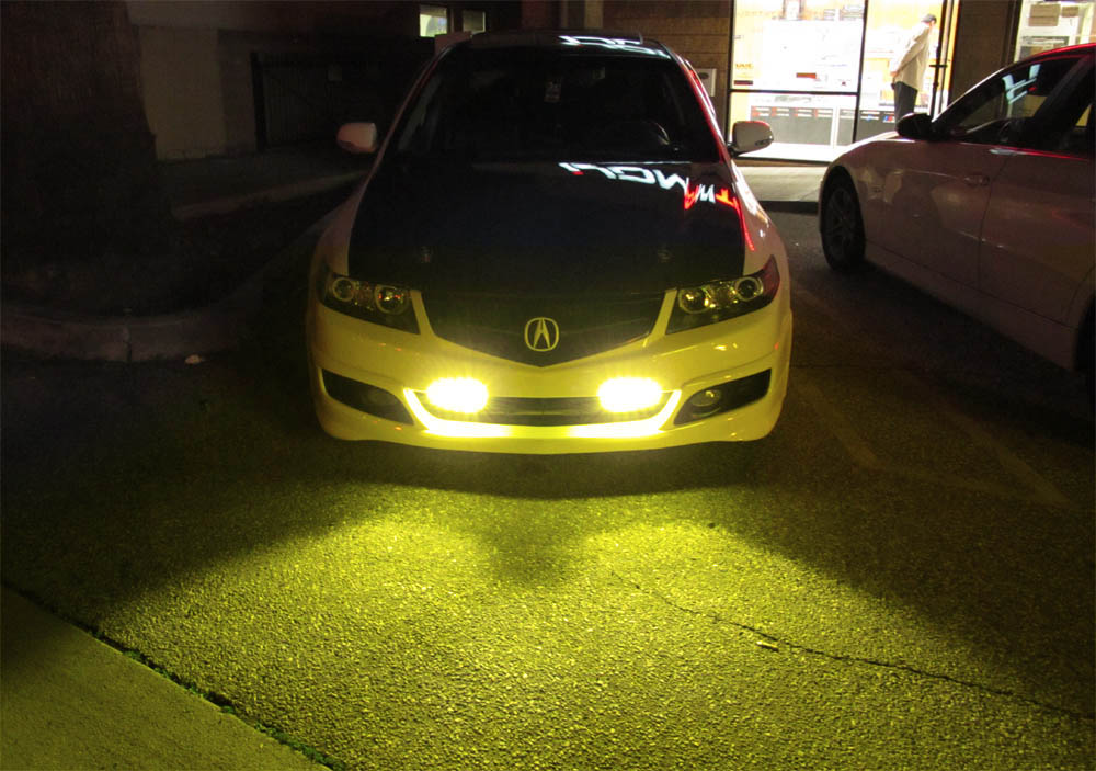 18W Yellow CREE LED Daytime Running Lights Kit with Relay Wire Harness - Compatible with Cars & SUVs | Enhanced Visibility for Daytime Driving Safety