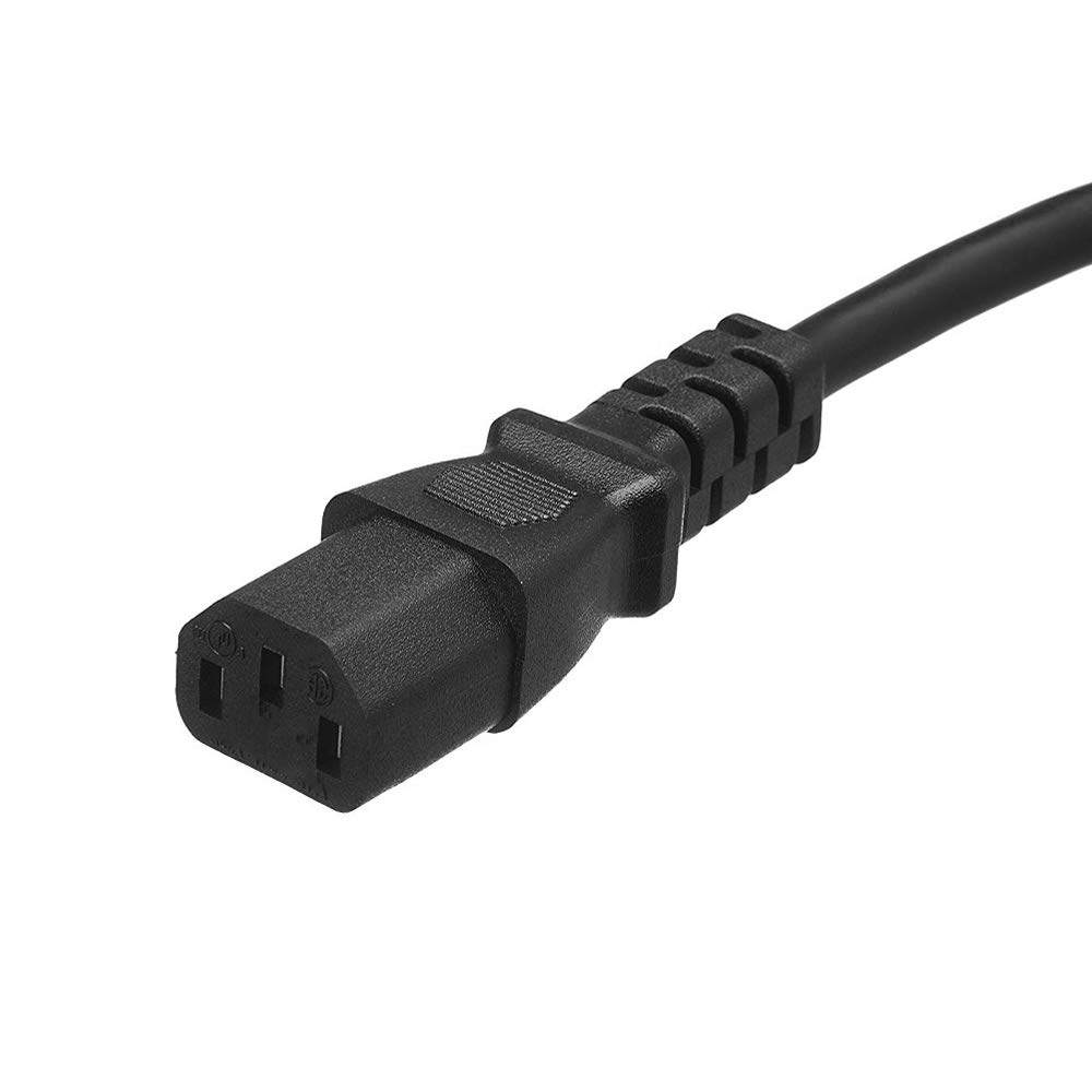 UL Listed Heavy Duty 3 Prong Power Cord - 6 Feet Black Replacement Cable for Computer, Monitor, TV, Printer | Perfect for Office, Home & Gaming Setup