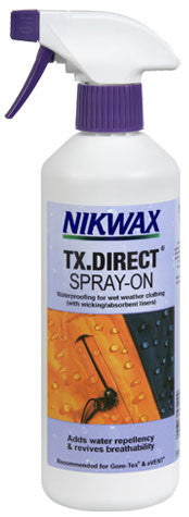 Nikwax TX Direct Spray-On Waterproofing Treatment 300ml – Ideal for Outdoor Gear, Jackets & Footwear