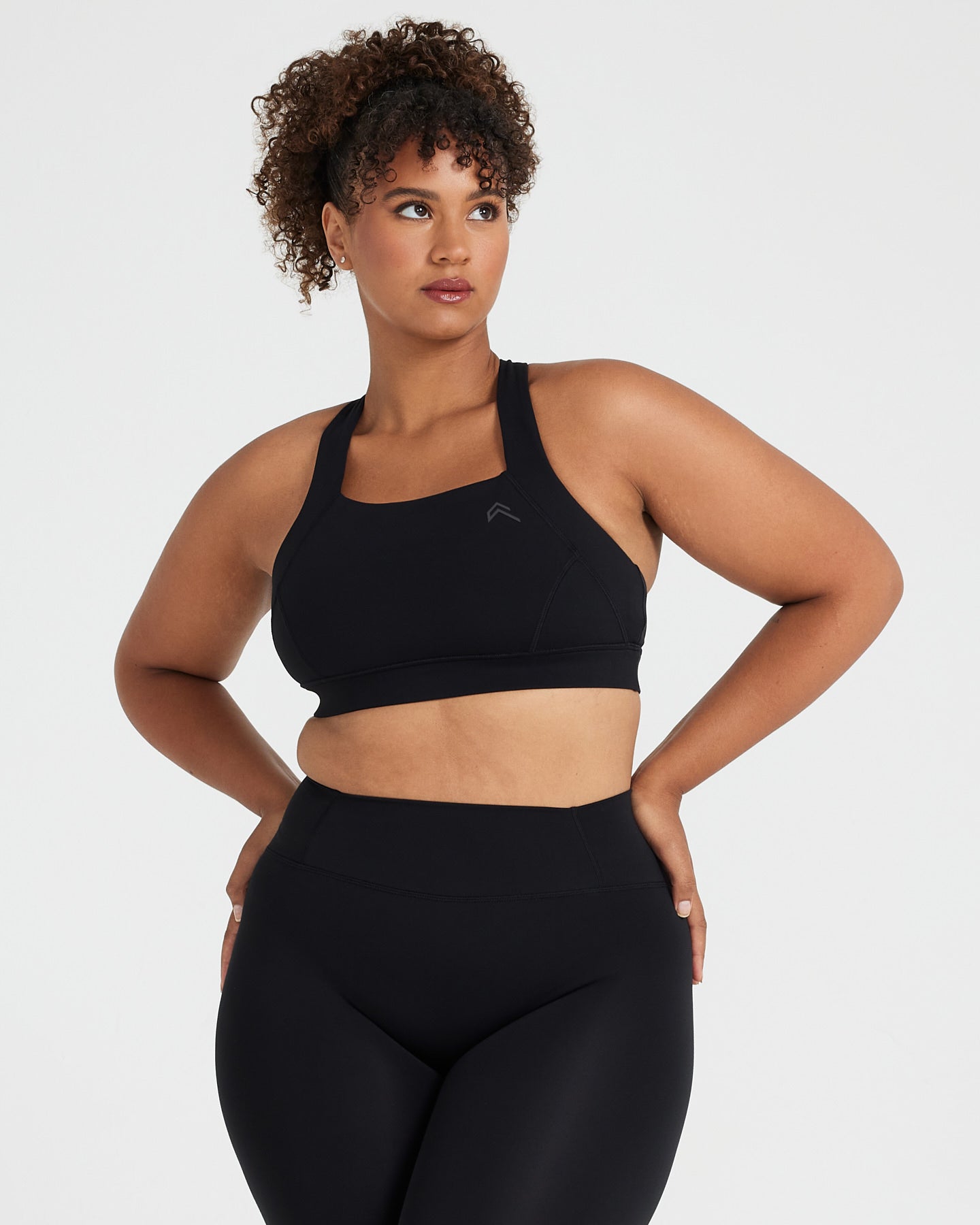 Timeless Wide Strap Sports Bra for Women - High Support Workout Bra in Black | Perfect for Yoga, Running & Gym Training