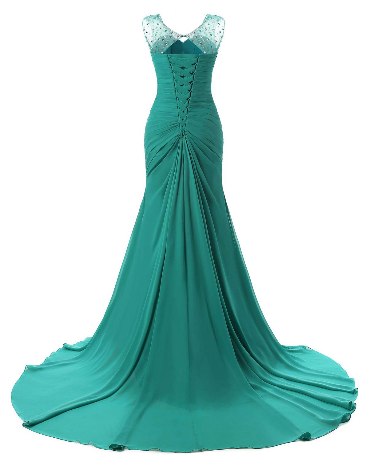Monalia Women's Chiffon Bridesmaid Dress - Long V-Neck Evening Party Gown (B24, Black, Size 22) | Perfect for Weddings, Proms & Formal Events