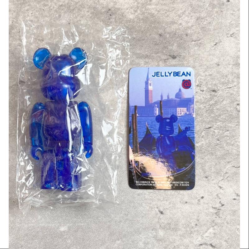 Bearbrick Series 15 JELLYBEAN Navy 100% Collectible Vinyl Art Toy - Perfect for Display, Gifts & Anime Collections