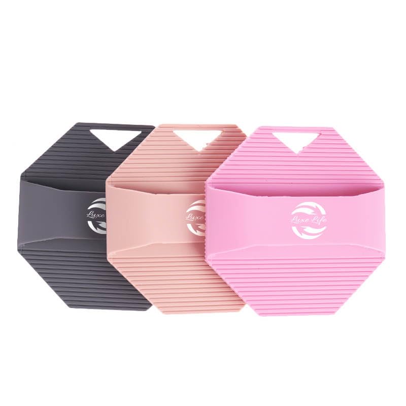 Exfoliating Silicone Body Scrubber for Men & Women - Reusable Face & Body Scrub with Handle for Easy Hanging Storage - Gentle Exfoliation for Daily Shower & Spa Use (Grey, Pink, Tan)