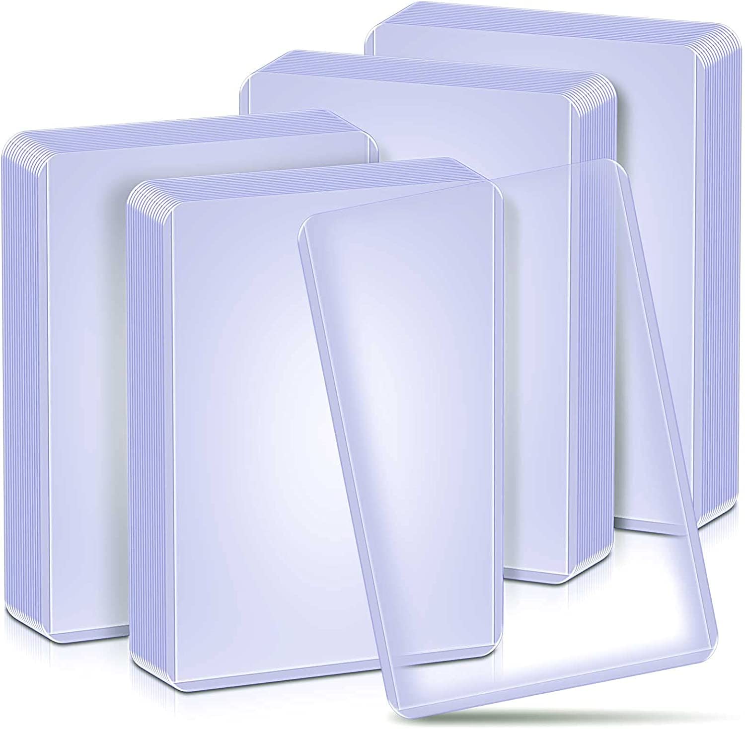 50 Pack 3x4 Inch Hard Plastic Top Loader Card Sleeves - Premium Trading Card Protectors for Sports Cards, Game Cards & Baseball Cards - Perfect for Collecting, Storing & Displaying Valuable Cards