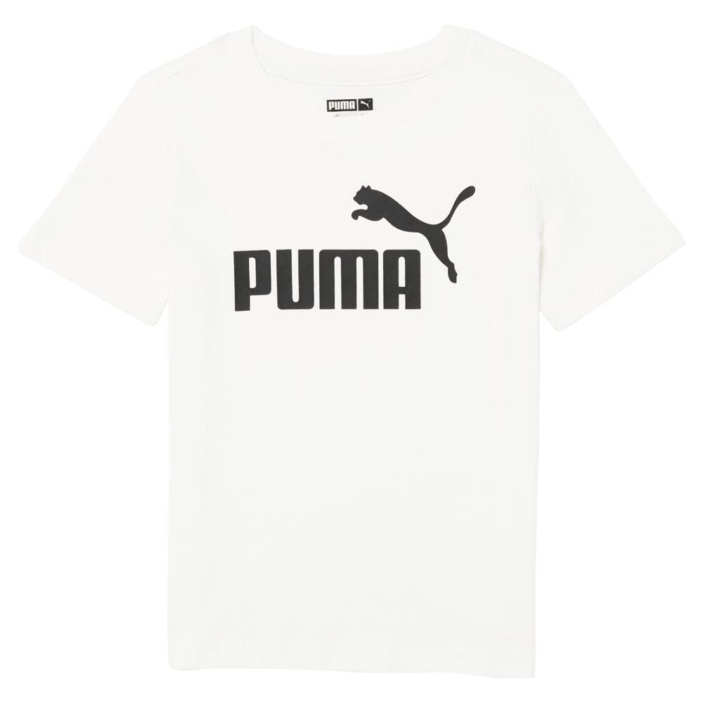 PUMA Kids Boys Graphic Crew Neck Short Sleeve T-Shirt - Soft Cotton Casual Tee for Boys, White | Perfect for School, Playdates & Everyday Wear