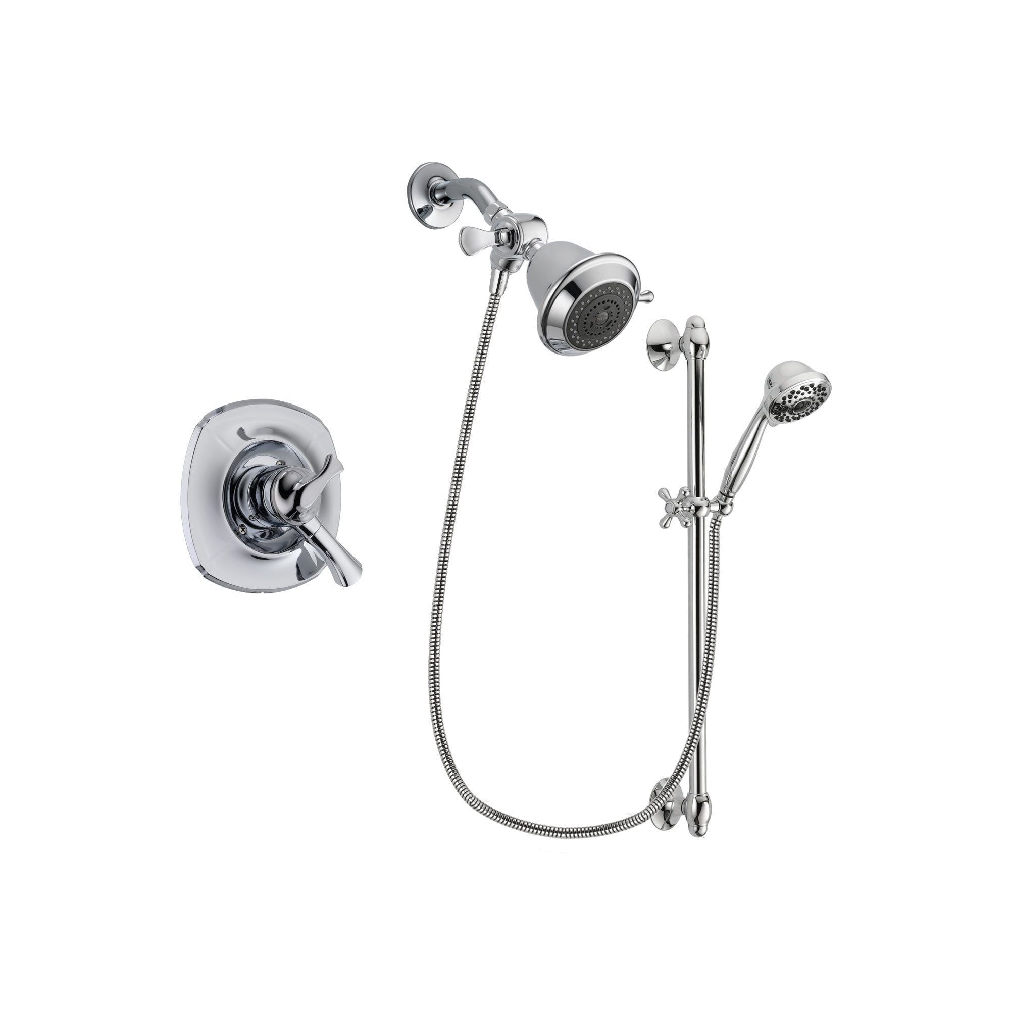 Delta Addison Chrome Shower Faucet System with Showerhead and Hand Shower DSP0590V - Perfect for Modern Bathroom Renovations and Spa-Like Shower Experiences