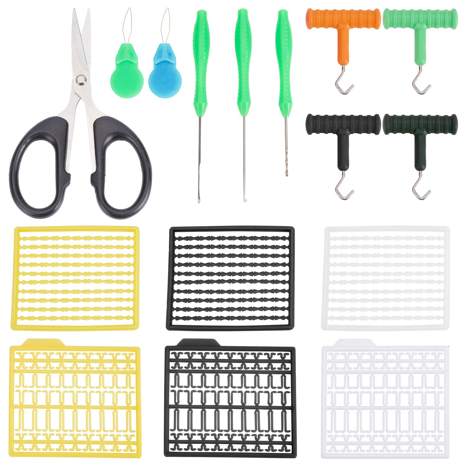 SUPERFINDINGS 16PCS Fishing Bait Rig Kit - Baiting Needle, Swinger & Driller Tools for Carp Fishing - Perfect for Freshwater & Saltwater Angling