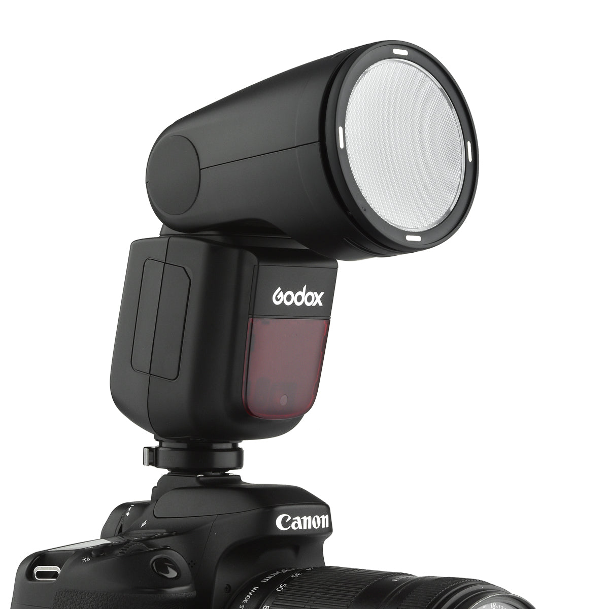 Canon V1 Round Head Speedlite Flash with Accessory Kit - Professional DSLR Camera Lighting for Portraits, Events & Studio Photography