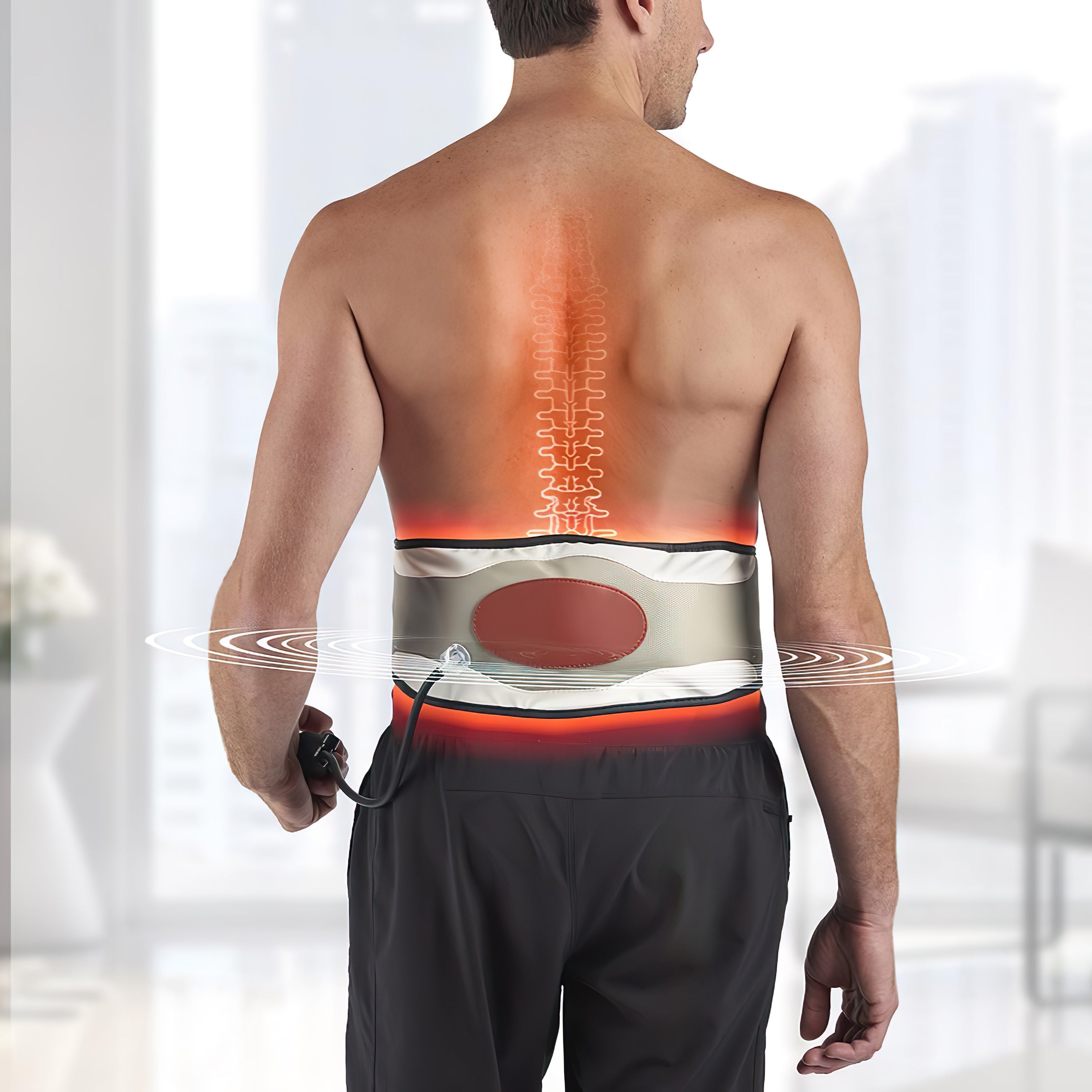 BackOSage Cordless Triple Therapy Back Massager - Deep Tissue Kneading, Shiatsu & Heat for Pain Relief - Perfect for Home, Office & Car Use